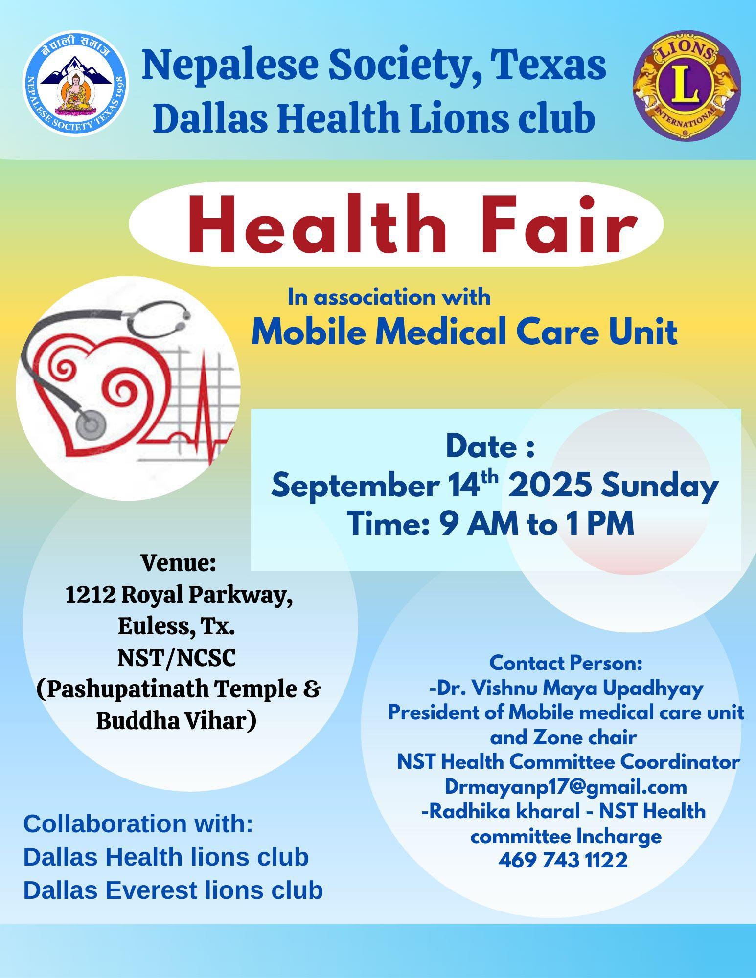 Health Fair Sept 2025